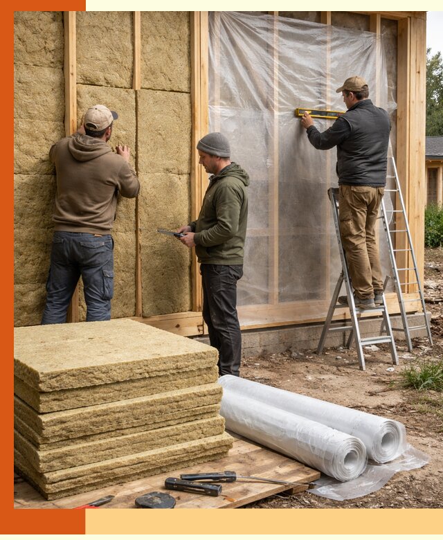 Утепление каркасного дома в ессентуках под ключ с гарантией качества