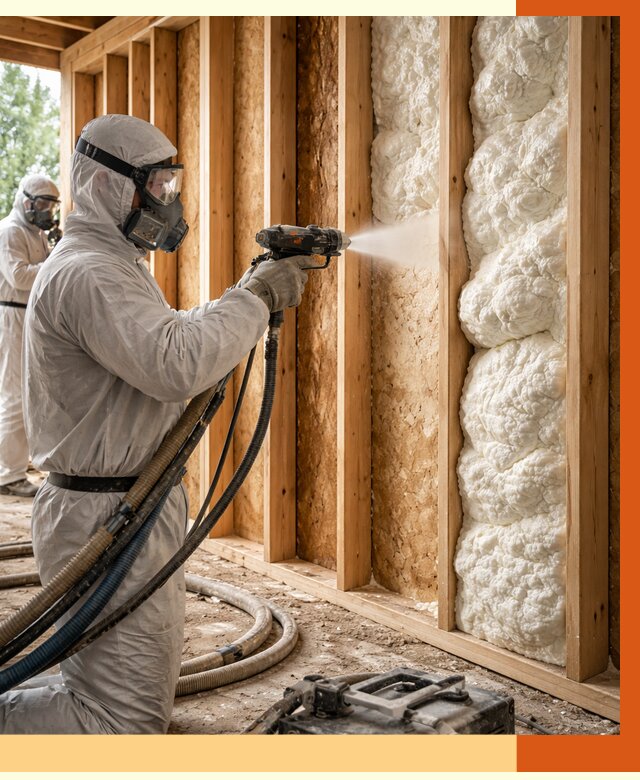 Утепление каркасного дома ППУ в ессентуках от 2855 руб./м2 — работа под ключ | ТепломастерСсн