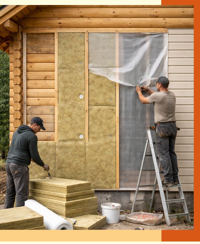 Утепление дома из бруса в ессентуках от 3824 руб./м2 — работы под ключ | ТепломастерСсн