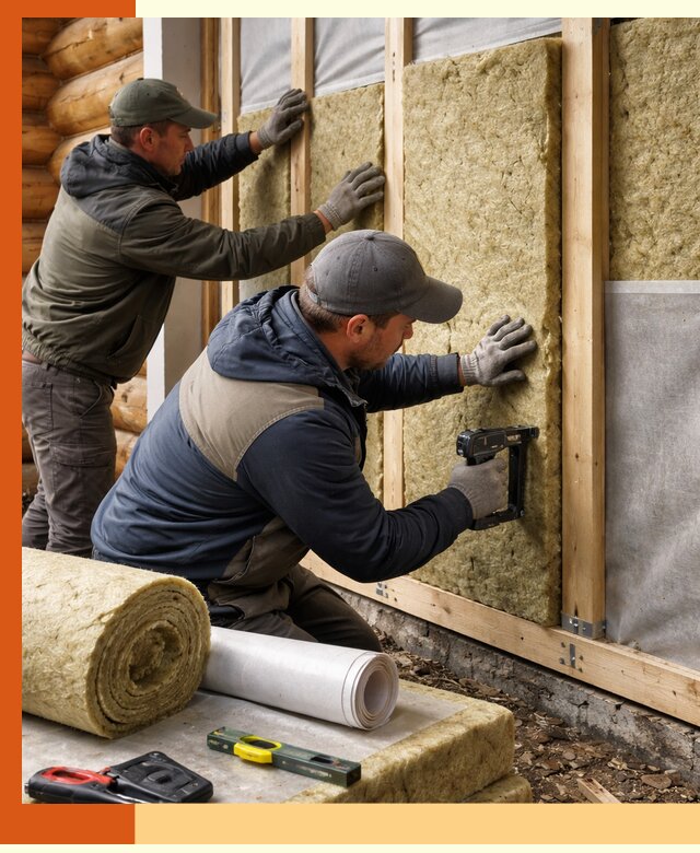 Утепление бревенчатого дома под ключ в ессентуках