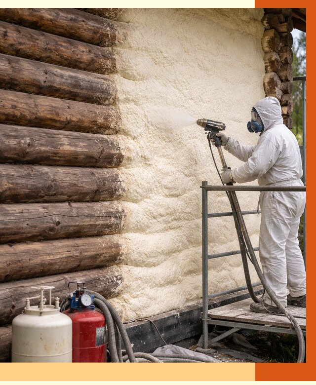 Утепление бревенчатого дома ППУ в ессентуках под ключ от 6373 руб. | ТепломастерСсн