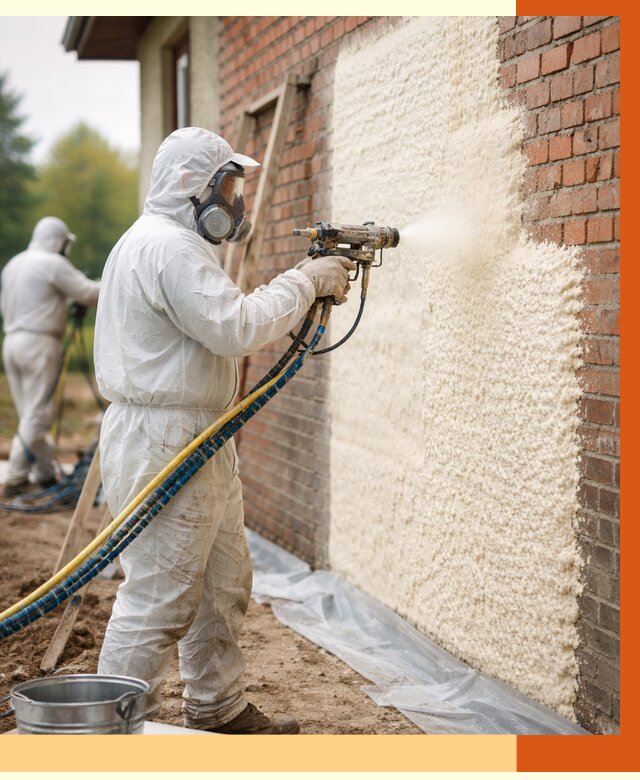 Утепление кирпичного дома ППУ в ессентуках под ключ от 6628 руб. | ТепломастерСсн