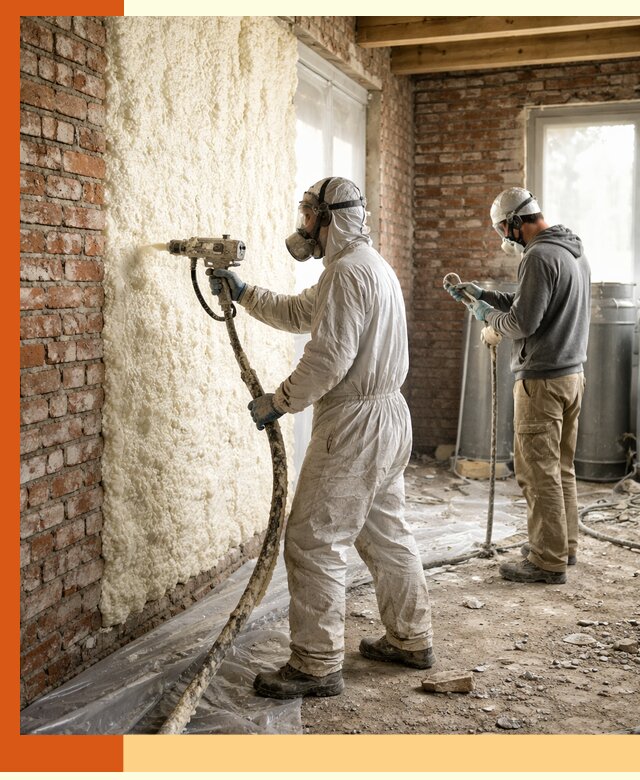 Утепление кирпичного дома пенополиуретаном в ессентуках