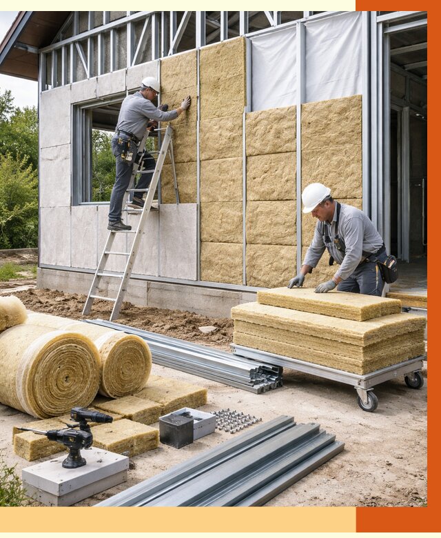 Утепление дома из ЛСТК в ессентуках от 5302 руб./м² — профессионально | ТепломастерСсн