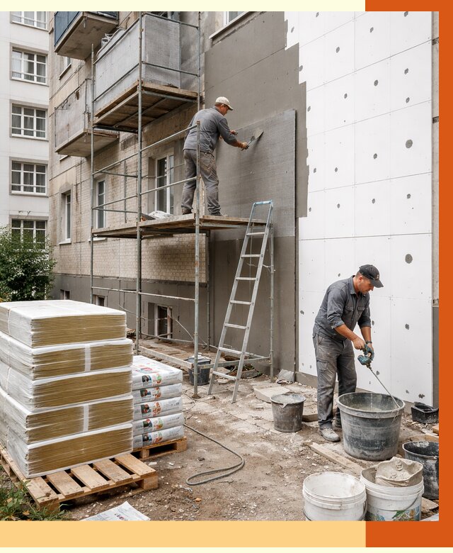 Утепление квартиры снаружи в ессентуках от 6271 руб/м2 под ключ | ТепломастерСсн