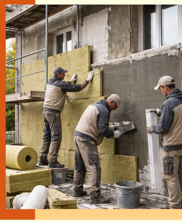 Утепление фасада зданий и домов в ессентуках