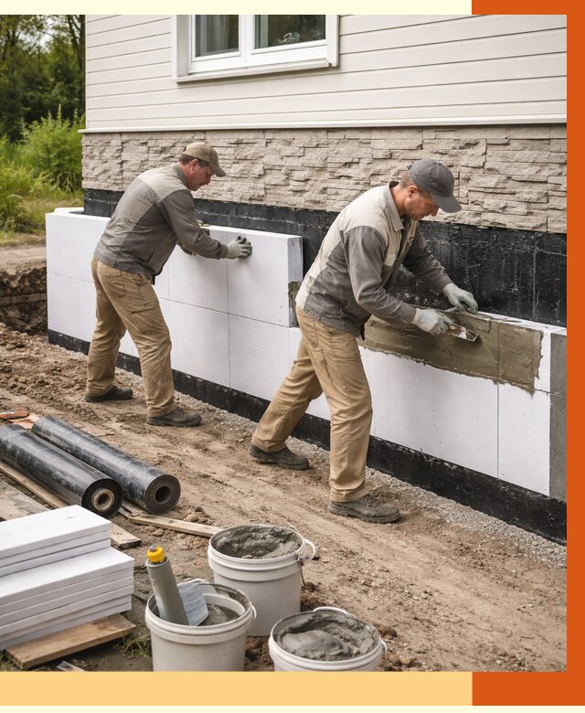 Утепление фундамента снаружи в ессентуках от 4283 руб. за м² | ТепломастерСсн