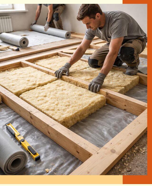 Утепление деревянного пола в ессентуках от 1530 руб./м2 под ключ | ТепломастерСсн