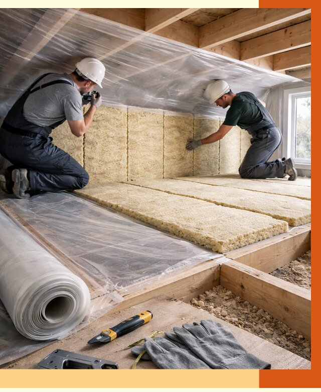 Утепление перекрытий в ессентуках от 2906 руб/м2 — утепление межэтажных и чердачных | ТепломастерСсн