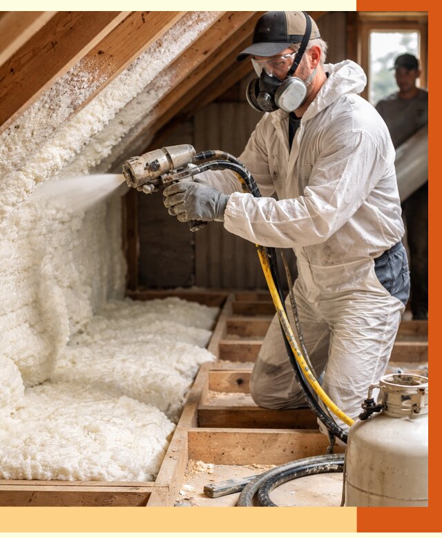 Утепление чердака ППУ в ессентуках от 8790 руб./м2 — услуга под ключ | ТепломастерСсн