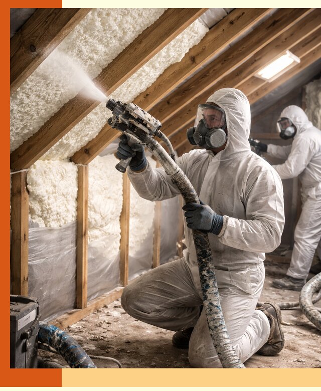 Утепление чердака пенополиуретаном (ППУ) в ессентуках