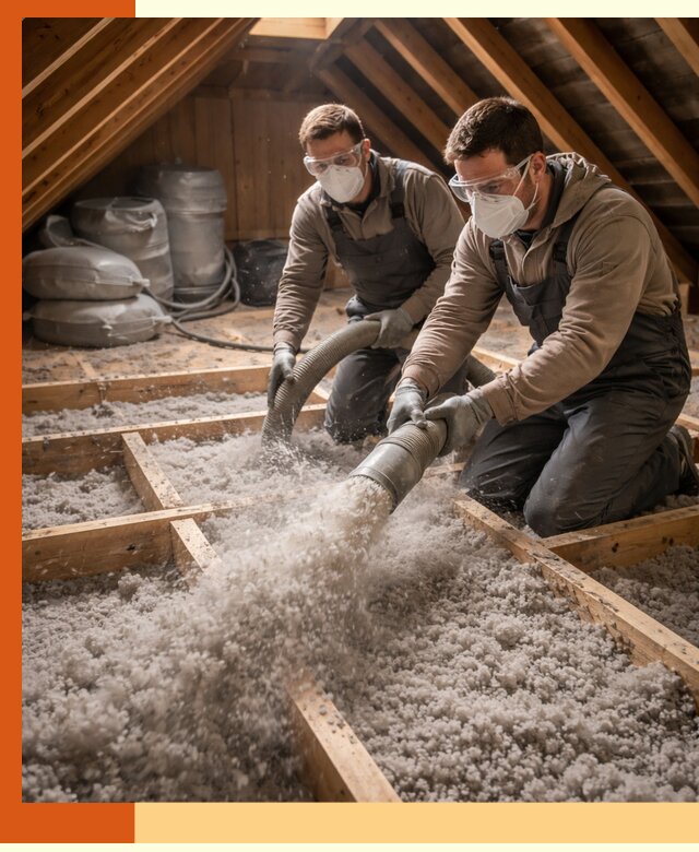 Утепление чердака эковатой в ессентуках — быстро и надёжно