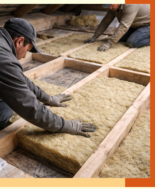 Утепление чердака минватой в ессентуках от 3569 руб/м2 под ключ | ТепломастерСсн