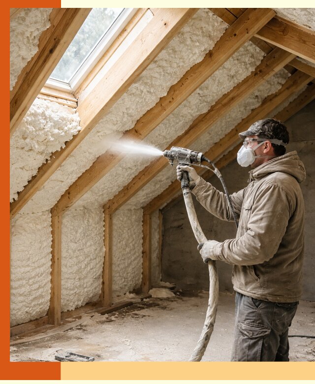 Утепление мансарды ППУ в ессентуках быстро и надежно