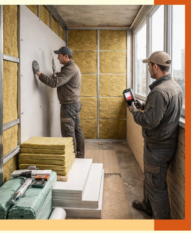 Утепление балкона в Ессентуках от 4589 руб. под ключ | ТепломастерСсн