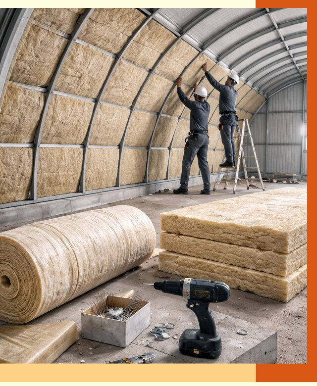 Утепление арочного ангара в ессентуках от 3263 руб./м2 под ключ | ТепломастерСсн