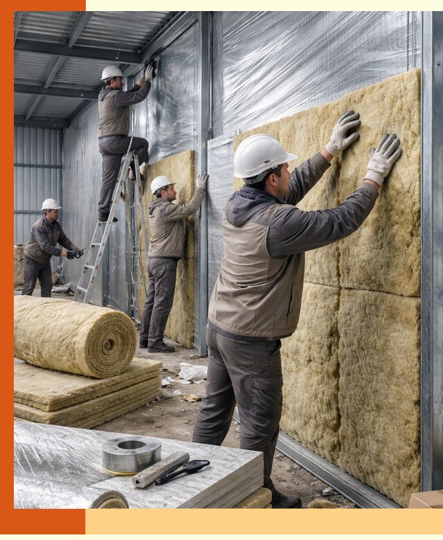 Утепление металлического склада в ессентуках: теплоизоляция и герметизация