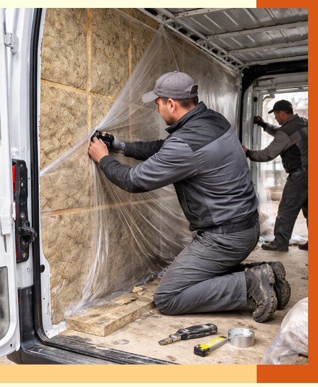 Утепление фургона в ессентуках от 16825 руб/м2 — утепление фургона ППУ и кузова | ТепломастерСсн