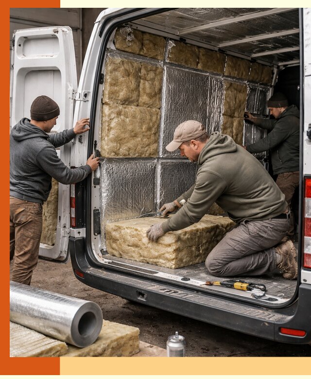 Утепление фургона в ессентуках: профессиональная теплоизоляция и шумоизоляция