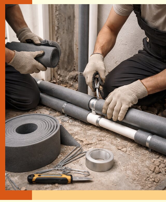 Утепление труб водоснабжения в ессентуках — монтаж и защита сети