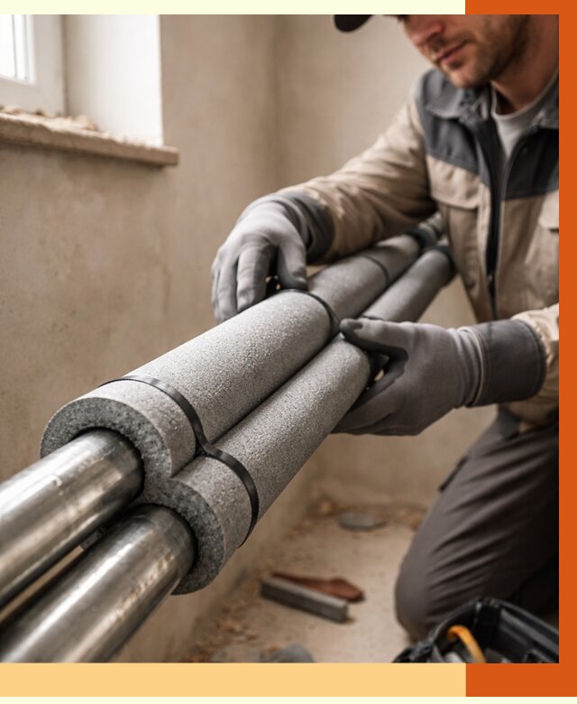 Утепление труб отопления в ессентуках от 2906 руб. за м² — услуги под ключ | ТепломастерСсн