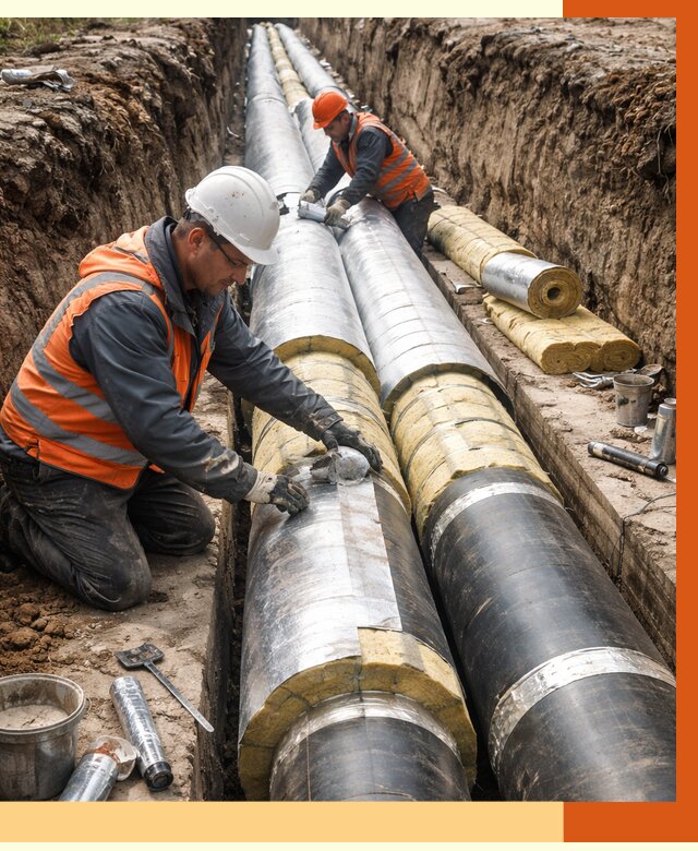 Утепление теплотрассы в ессентуках от 4589 руб./м2 — ппу и комплексная изоляция | ТепломастерСсн