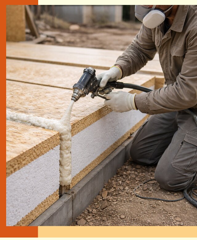 Утепление СИП-панелей пенополиуретаном (ППУ) в ессентуках