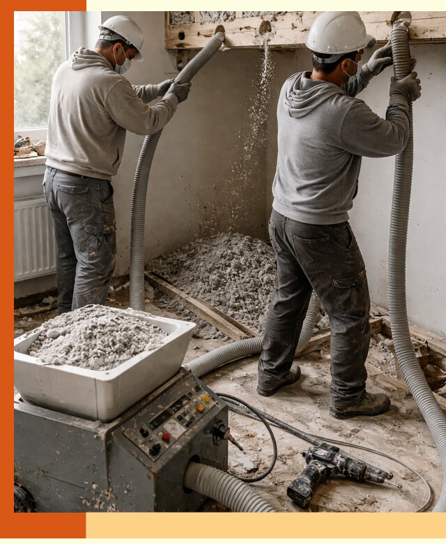 Заполнение пустот перекрытий пеной и наполнителями в ессентуках