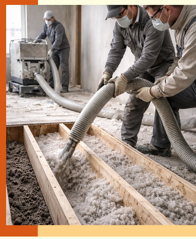 Заполнение полостей межэтажного перекрытия в ессентуках эффективно и герметично