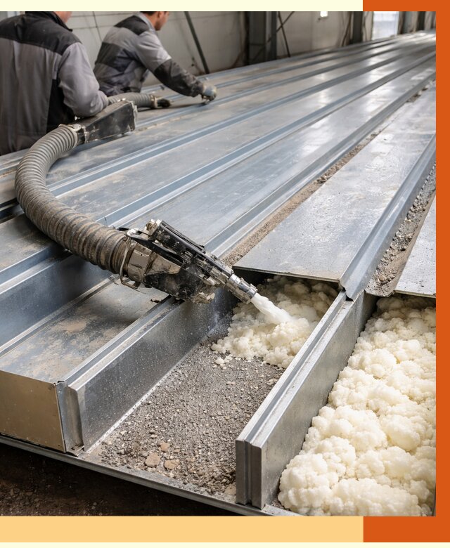 Заполнение пустот кровельных панелей в ессентуках от 7342 руб. под ключ | ТепломастерСсн