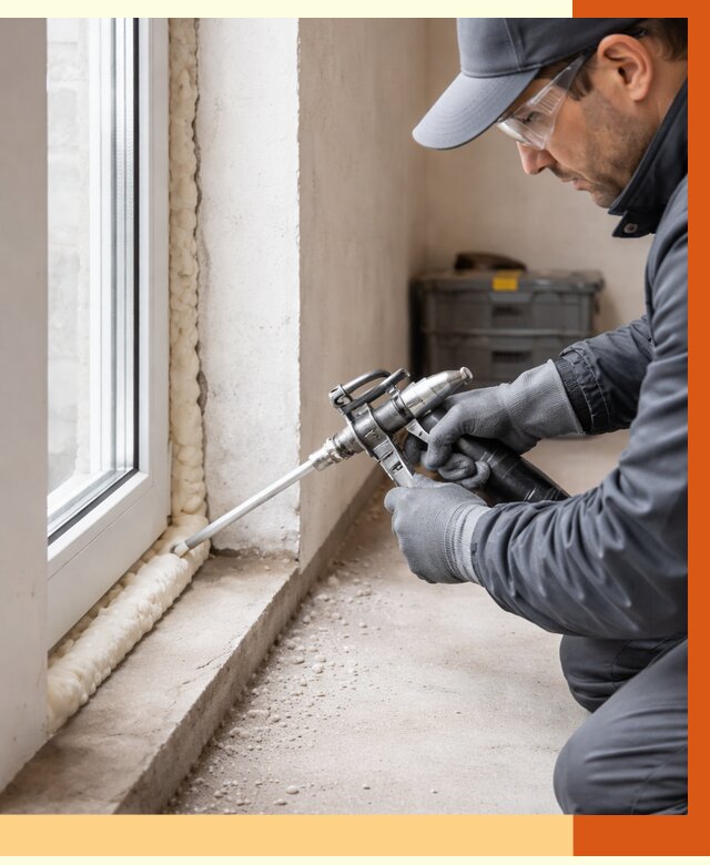 Герметизация стыков ППУ в ессентуках от 1683 руб. за м2 — утепление примыканий под ключ | ТепломастерСсн