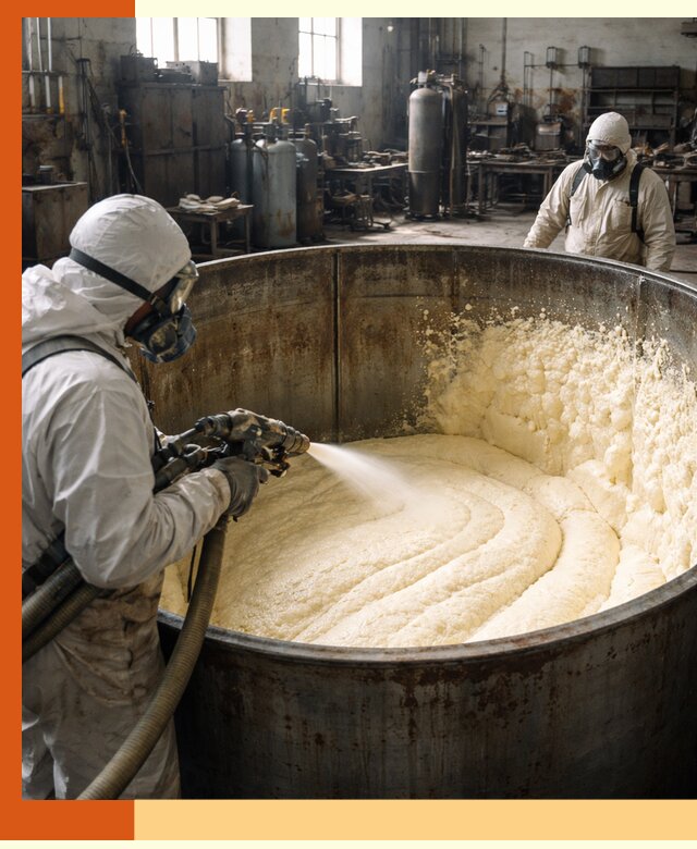 Заливка ппу в емкости с полной изоляцией и герметизацией в ессентуках