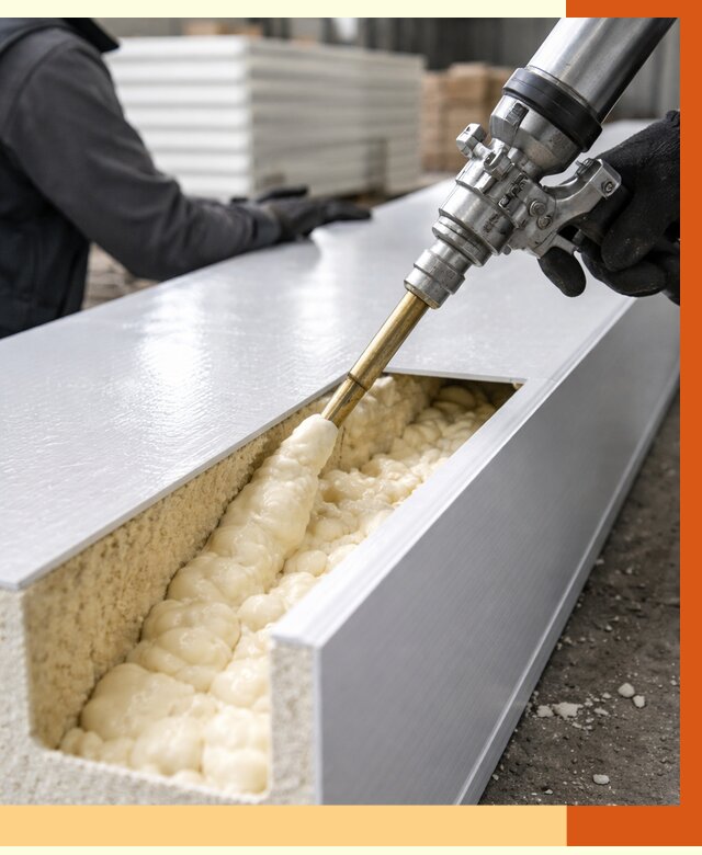 Заполнение пустот холодильных панелей в ессентуках от 7648 руб. | ТепломастерСсн