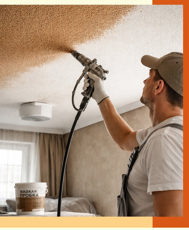 Утепление потолка жидкой пробкой в ессентуках от 3569 руб. | ТепломастерСсн