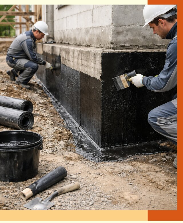 Гидроизоляция фундамента в ессентуках от 1275 руб. — профессионально, под ключ | ТепломастерСсн