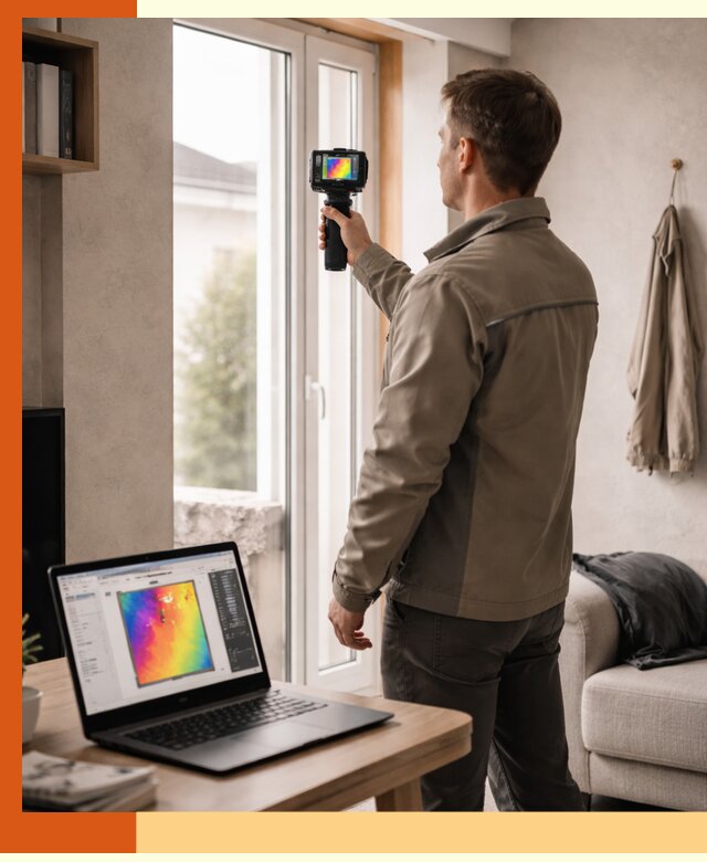 Тепловизионное обследование квартиры в ессентуках для поиска утечек тепла