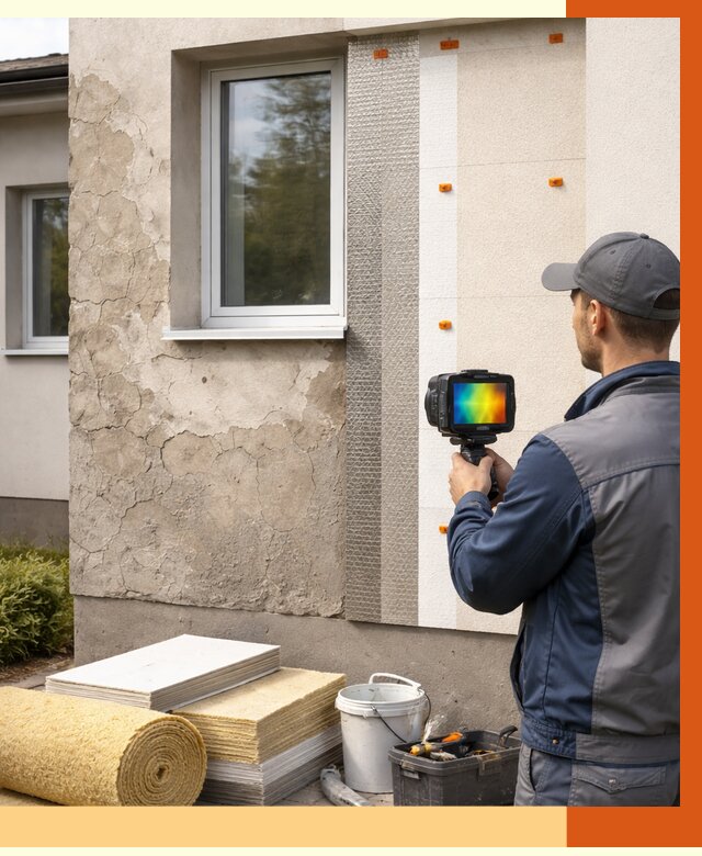 Тепловизионное обследование фасада в ессентуках от 4589 руб. под ключ | ТепломастерСсн