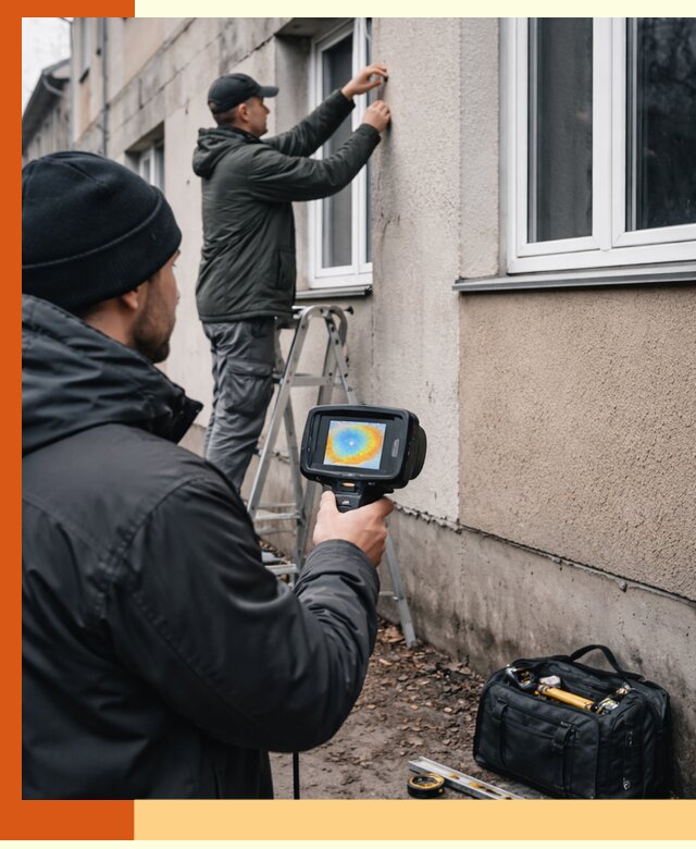 Тепловизионное обследование фасада в ессентуках для выявления дефектов