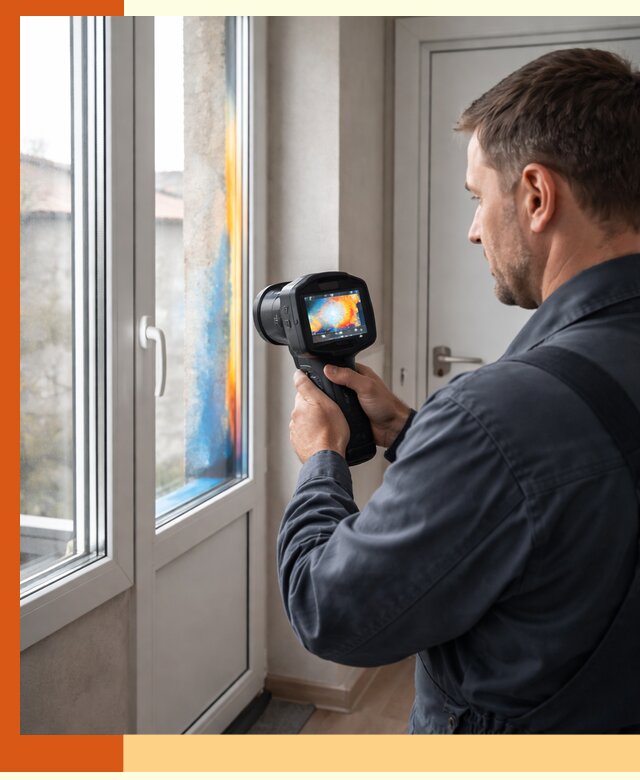 Тепловизионное обследование окон и дверей в ессентуках