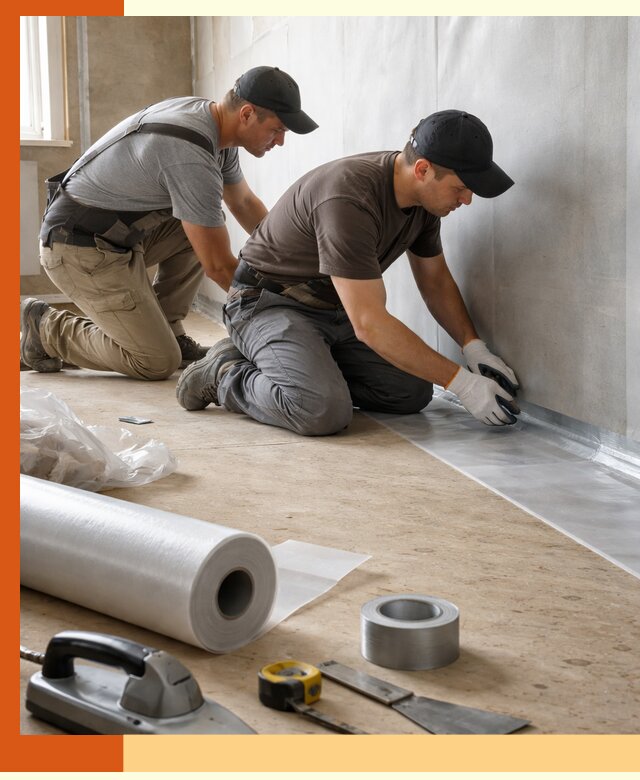 Монтаж пароизоляции для дома и помещений в ессентуках